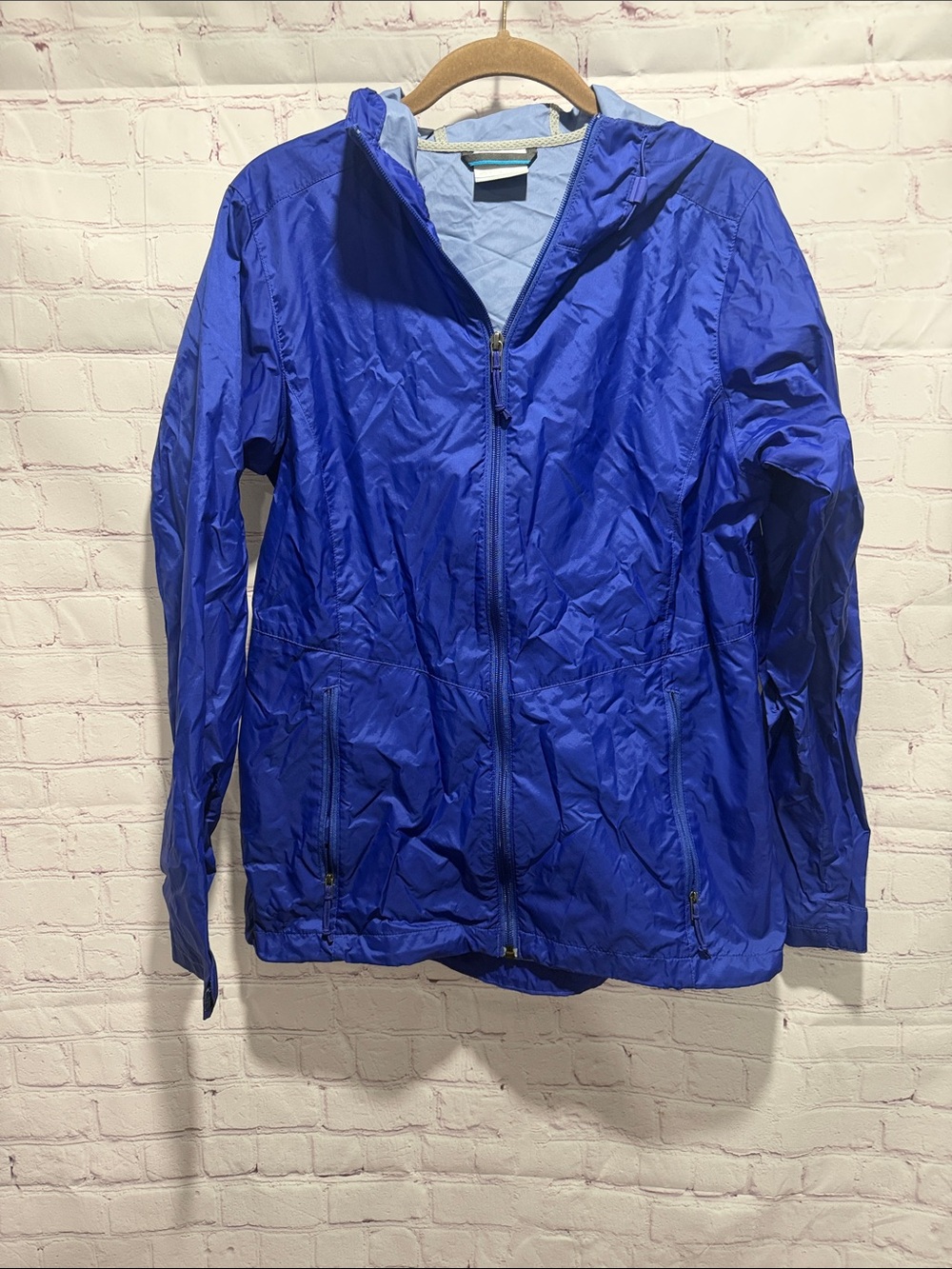 Columbia‎ Women's Royal Blue Hooded rain Jacket Woman's Size Small
